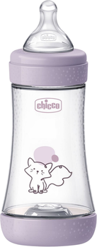 Бутылочка для кормления пластиковая Chicco Perfect 5 с силиконовой соской 2+ месяцев 240 мл Розовая (20223.12.40)