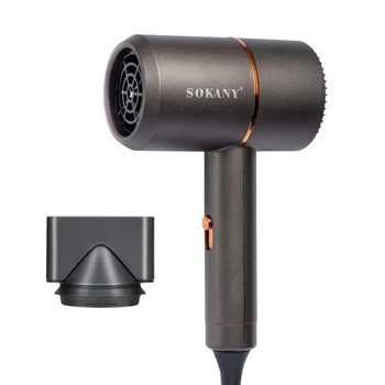 Фен для волосся Sokany SK-2202 з концентратором Сірий