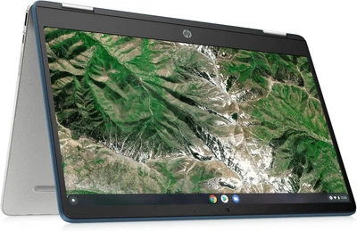 Сенсорный ноутбук 14" HP Chromebook x360 14a (14a-ca0001sl) Intel Celeron N4120 RAM 4GB eMMC 64GB 10ч батарея ChromeOS (UKR) - Уценка