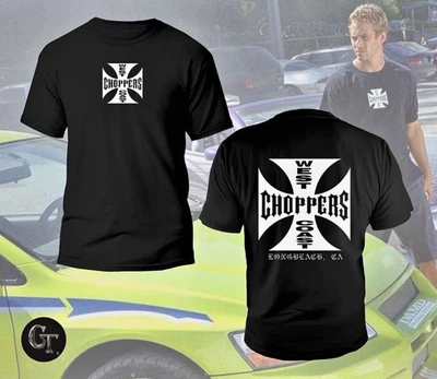 Футболка Sol's West Coast Choppers з байкерським принтом L Чорна