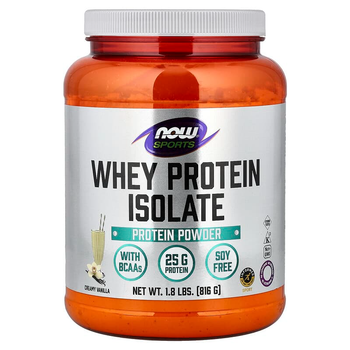 Ізолят сироваткового протеїну NOW Foods Sports "Whey Protein Isolate" зі смаком ванілі (816 г)