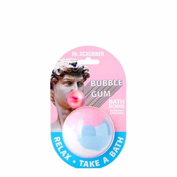Бомбочка для ванны Mr.SCRUBBER Bath Bomb Bubble Gum с ароматом жвачки для очищения кожи и снятия усталости 200 г