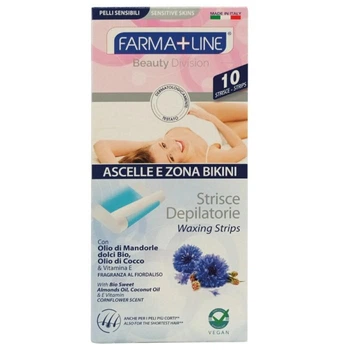 Полоски для депиляции Farma Line бикини/подмышки с маслом сладкого миндаля BIO 10 шт