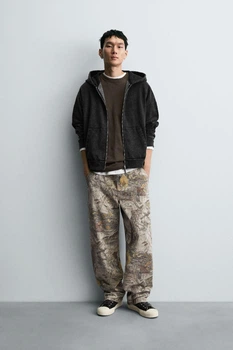 Штани Zara Worker Pants бежевий 5862/305/027 30