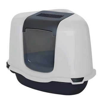 Закрытый угловой туалет для котов с совком в комплекте Petmax Cat Toilet Ella Corner 55х42,5х42 см (3838851380807)