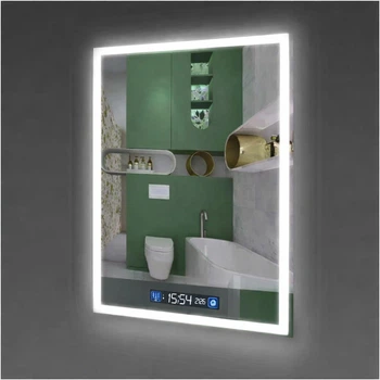 Зеркало для ванной LED ML - 11 60×80 см с подсветкой, Smart-дисплеем (часы, температура) и подогревом (антизапотевания)