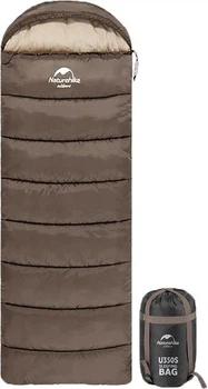 Спальник з капюшоном Naturehike U250 NH20MSD07, (6°C), правий, коричневий