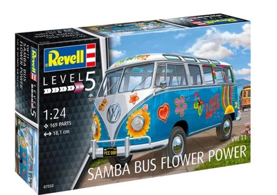 Збірна модель 1:24 фургон VW T1 Samba Bus Flower Power Revell 07050