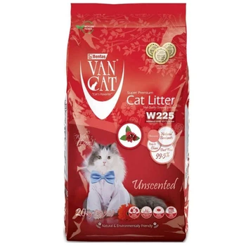 Бентонітовий наповнювач для котячого туалету без аромату VanCat Cat Litter Classic 20 кг (8699245858594)