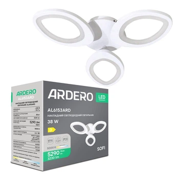 Світлодіодна люстра Ardero AL6153ARD SOFI 38Вт 5000K білий