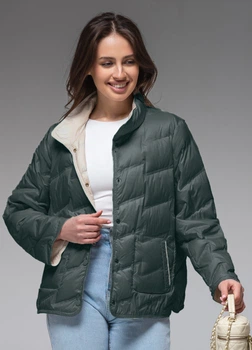 Демісезонна жіноча куртка ультралегка весна-осінь Viva Wear модель 6309 смарагдовий XL 6309-8