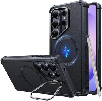 Чохол ESR Cyber Tough Stash Stand для Samsung Galaxy S26 Ultra Black (4894240295816)