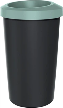 Відро для сміття Prosperplast Compacta R кругле 45 л Чорний/Зелений (5905197461137)