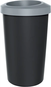 Відро для сміття Prosperplast Compacta R кругле 45 л Чорний/Сірий (5905197461120)
