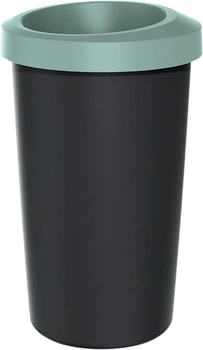 Відро для сміття Prosperplast Compacta R кругле 25 л Чорний/Зелений (5905197461069)