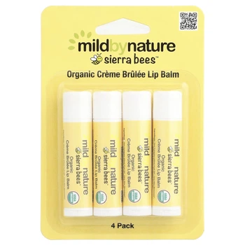 Органічний бальзам для губ Mild By Nature Sierra Bees крем-брюле (ваніль) 4 шт. по 4,25 г