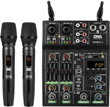 Bezprzewodowy system mikrofonowy DNA MIXMIC 2 z mikserem audio (5908249813908)