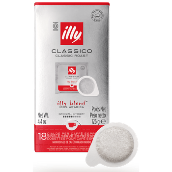 Кофе в монодозах чалдах Illy Classico 18 шт ESE 44 мм, Илли 100% Арабика