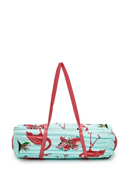 Пляжний матрац Le Comptoir de la plage Tropical 60x180 cм легкий французький стиль для відпочинку біля моря One size Синій з принтом фламінго (ZIK0000015996)