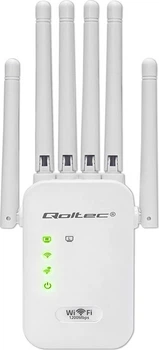 Wzmacniacz sygnału Qoltec WiFi 5 Signal Booster Repeater Access Point AC1200 (5901878570686)