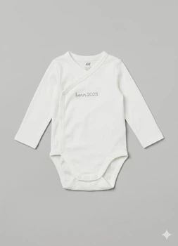 Боди лонгслив H&M 68 Белый 1251996_бел