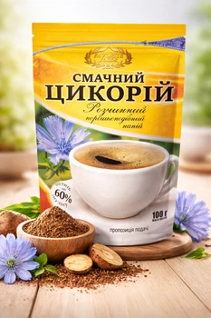 Цикорий растворимый порошкообразный Favorite Foods 100 г, напиток из цикория 60%