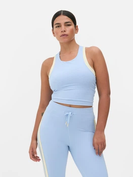 Топ для спорту Primark блакитний-жовтий DTWZW681 XL
