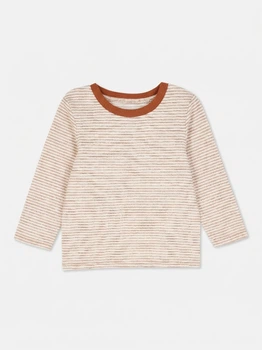 Лонгслів Primark молочний-коричневий FPNRJ432 74