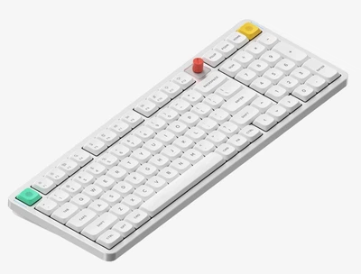 Беспроводная механическая клавиатура NuPhy Air100 V3 / Blush nano (linear, 42g) / Color - Nova White / Hot-Swappable, RGB, ANSI US