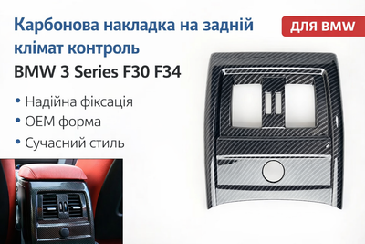 Карбонова накладка на задній клімат-контроль BMW 3 Series F30 F34 2013-2018 ABS декоративна панель обдуву печі