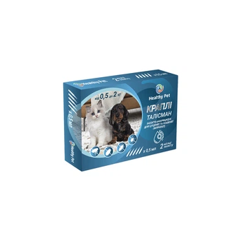 Краплі від бліх та кліщів Healthy Pet Талісман для цуценят та кошенят (фіпроніл) 0,5 мл ціна за 1 шт