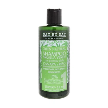 Шампунь с зеленой глиной, протеинами конопли и риса Alan Jey Shampoo Argilla Verde Con Proteine Della Canapa E Riso 250 мл