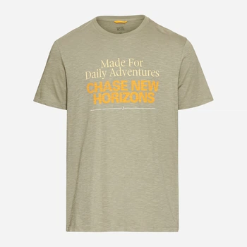 Футболка хлопковая длинная мужская Camel Active T-Shirt 1/2 Arm 409700-5T06-31 M Хаки (4064478972692)