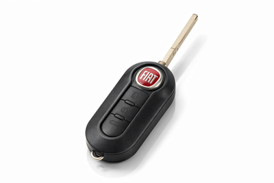 Корпус выкидного ключа Fiat 500, Grande Punto, Bravo, Ducato, Talento, Cinquecento, Multipla, Doblo, Panda, Punto Evo, Fiat 500L, 500 MPV, Citroen Jumper, Peugeot Boxer AdlerKey (21-47) на 3 кнопки с логотипом и необходимыми механизмами жало SIP22