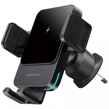 Автомобильный держатель с беспроводным ЗП Proove Sonic 15W Black