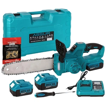 Акумуляторна ланцюгова пила ASSUR ASR764/МК 21V з шиною 12" (30 см) на двох АКБ у кейсі