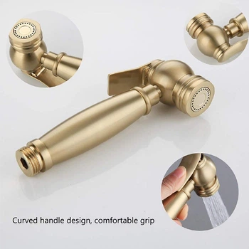 Лійка та шланг для гігієнічного душу Epelli Bidetto Brushed Gold 01