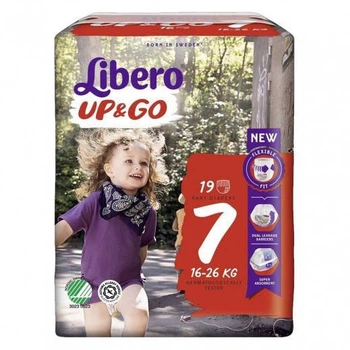 Подгузники-трусики Libero Up&Go 7 размер (16-26 кг) 19 шт