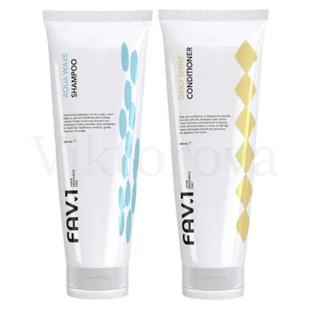 Набір для зволоження та щоденного догляду волосся FAV.1: Шампунь FAV.1 AQUA WAVE SHAMPOO 250 мл + Кондиціонер FAV.1 DAILY SHINE CONDITIONER 250 мл