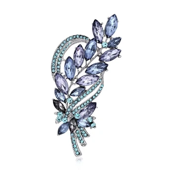 Брошь BROCHE бижутерия Цветы Букет синяя BRBF114025