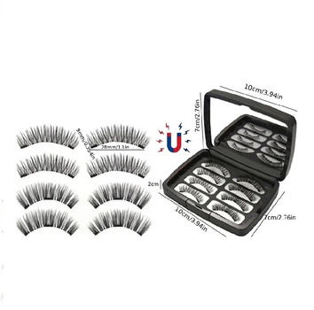 Магнитные ресницы Eyelash Set 4 разные эффекты на пяти магнитах, с пинцетом