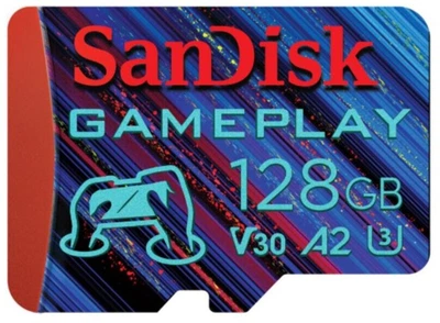Карта памяти microSD 128Gb SanDisk GamePlay class 10 V30 A2 UHS-1 U3 (SDSQXAA-128G-GN6XN)