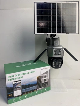 Камера работающая через 4G с двумя линзами TP15-4G SOLAR уличная ART-0159/ 7005 з солнечной панелью10000mAh