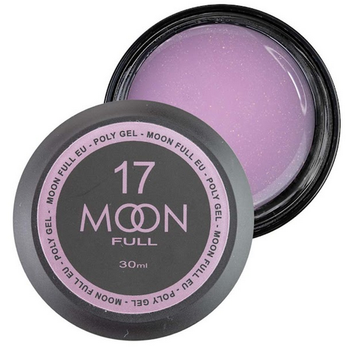 Полигель для ногтей №17 Moon Full Poly Gel 30 мл Молочный с розовым шиммером Полигель для маникюра