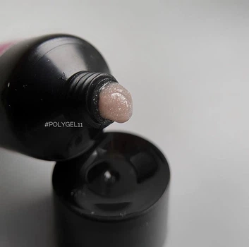 Полигель PolyGel Leaf professional 30 мл 011 беж с серебряным микрошиммером