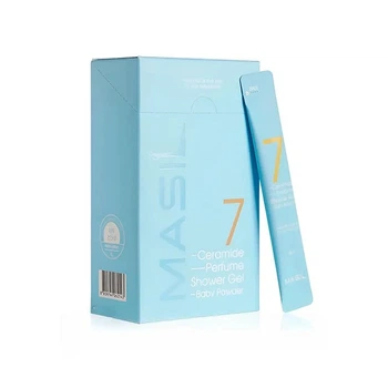 Гель для душу з ароматом дитячої присипки Masil 7 Ceramide Perfume Shower Gel Baby Powder, пробник 8 мл