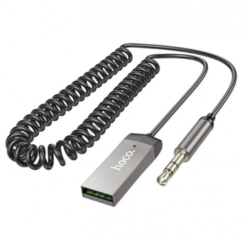 Ресивер Bluetooth HOCO E78 Benefit car AUX BT receiver с кабелем 1.2m, BT5.3, 3.5mm