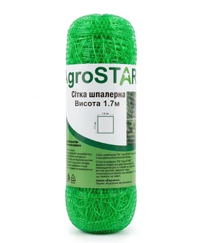 Сетка шпалерная AgroSTAR для огурцов и вьющихся растений (1.7 м х 10 м)