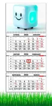 Календарь настенный на 2026 год, на три пружины, Apriori, в стиле Майнкрафт , Minecraft style, подарок для фанатов в стиле игры Майнкрафт 29,7х61см , 24 вид