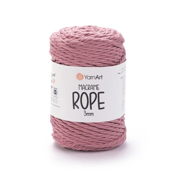 Шнур кручений YarnArt macrame rope 3мм рожева пудра 250г (№792)